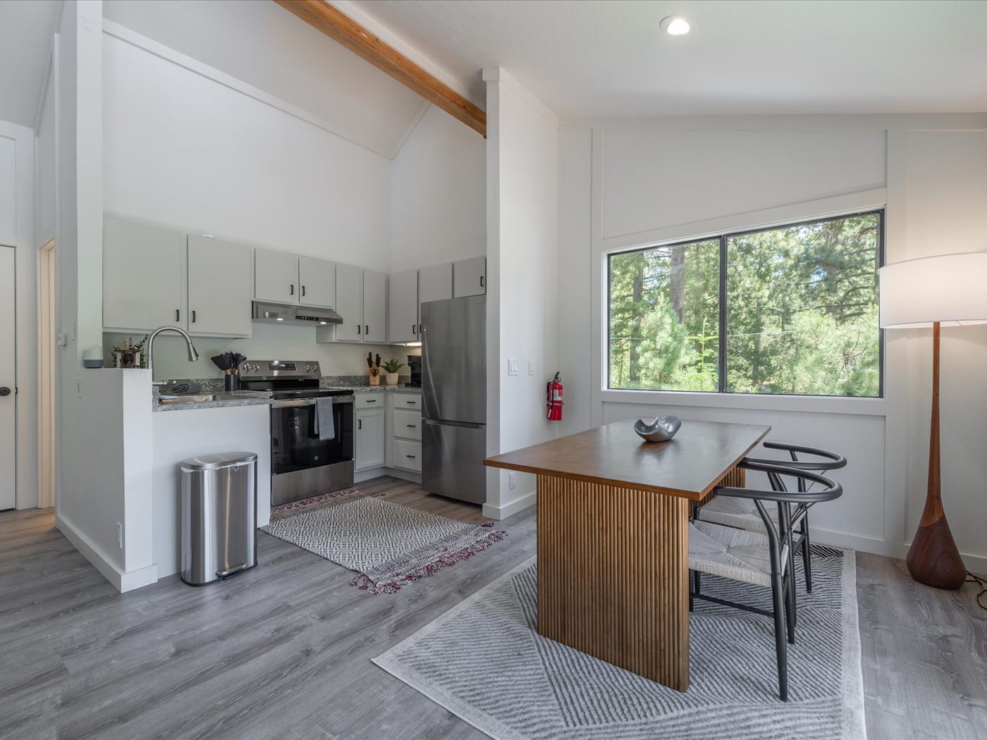 Dining area open to the kitchen and living room